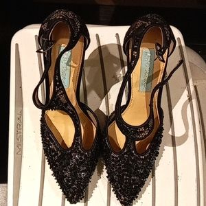 Black Lace Heels